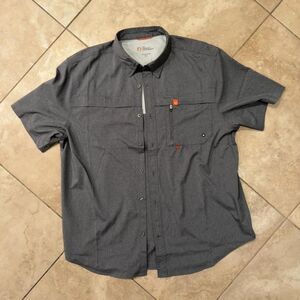 The American Outdoorsman Short Sleeve Button-Up Shirt Performance Mesh Lined XL